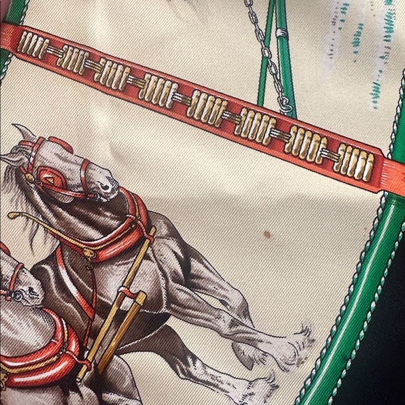 100% Authenic Hermes carre 90 Chevaux DE Trait scarf - Picture 10 of 14